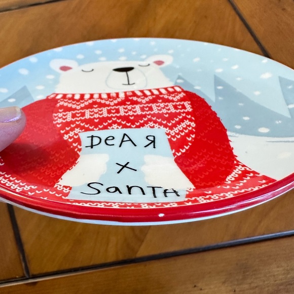 tag Christmas Holiday plates (set of 2) moose and polar bear 6” each across - Picture 6 of 6
